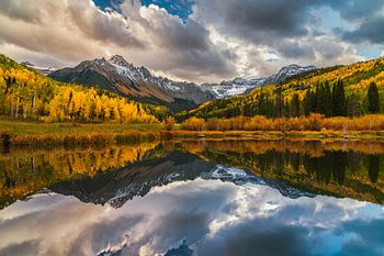 San Juan Mountains Autumn Fine Art Landscape - Photo of Mount Sneffels Colorado