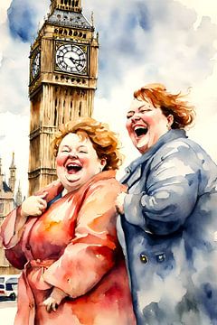 2 Cosy lady at Big Ben by De gezellige Dames