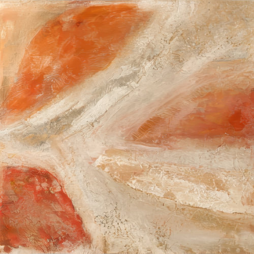 Tangerine Zand - Peinture abstraite apaisante sur Joriali Art abstrait