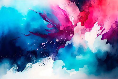 Abstract and Colourful Watercolour Painting
