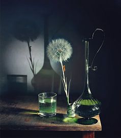 Stilleben mit Krug und großem Löwenzahn von Mykhailo Sherman