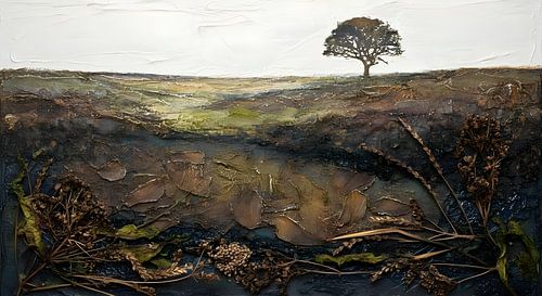 een boom, noordelijk moerasgebied