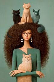 Die Katzenlady von Harry Hadders Design