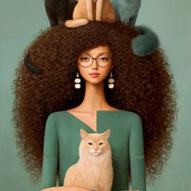 Die Katzenlady von Harry Hadders Design