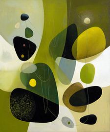 Abstract Olive Pebbles