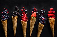 Cornets de glace aux fruits