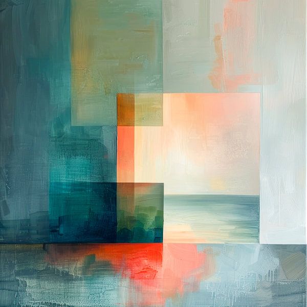 Moderne abstrakte Malerei Meeresrauschen. von AVC Art Studio