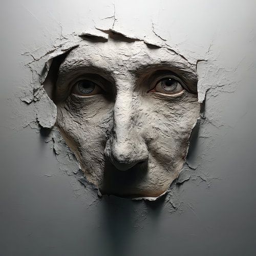 3D wall decoration fictional face or torso