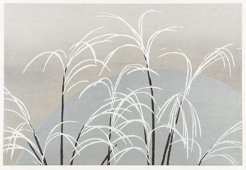 Moon and grasses (1909) by Unsodo. Original from The Rijksmuseum. by Dina Dankers