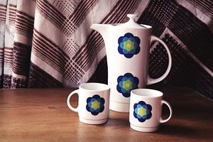 Grooovy jaren 70 stilleven, koffietijd