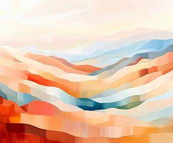 Colourful sea of mountains