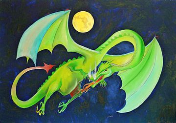 Dragon gardien de la lune sur Anne-Marie Somers