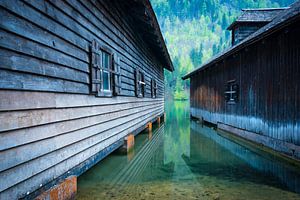 Bootshäuser am Königssee von Martin Wasilewski