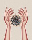 rosegold handen en succulent van Klaudia Kogut thumbnail