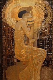 Luxus-Porträt einer Frau in Bronze