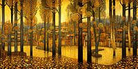 Abstract gouden landschap