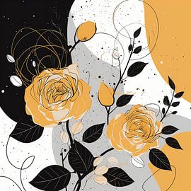 Abstrakte botanische Eleganz von Color Square