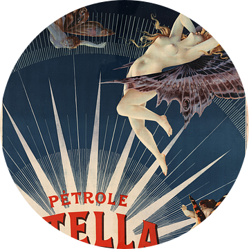 oude poster met reclame voor petroleum van Stella uit 1897 van Atelier Liesjes