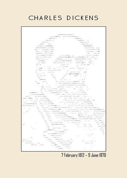 Charles Dickens (Ascii-Kunst) von DOA Project