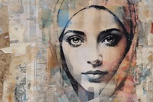 Femke | Portrait moderne Mixed Media