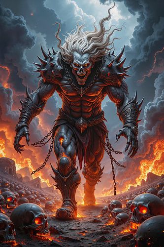 ZARTHORYX – Een demon loopt door de brandende vallei van schedels