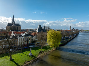 Die schöne Hansestadt Kampen aus der Vogelperspektive.