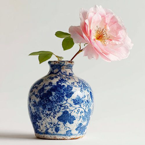 Ruhiges Leben mit Rose von Vlindertuin-Art