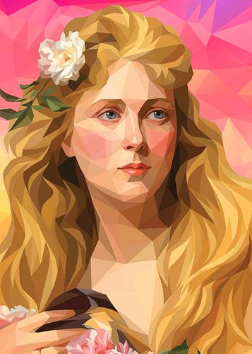 Junge Frau mit Rosen