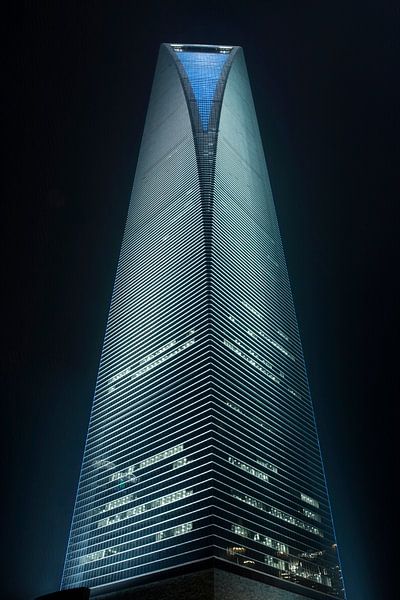 World Financial Cente wolkenkrabber in district Pudong Shanghai 2 van Tony Vingerhoets
