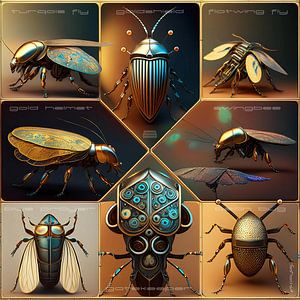 Étude d'insectes mécaniques