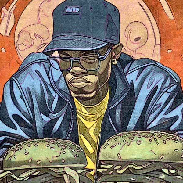 Burger, Motif 1 by zam art