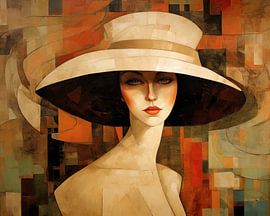 Porträt mit Hut 149.19 von Blickfänger Gemälde