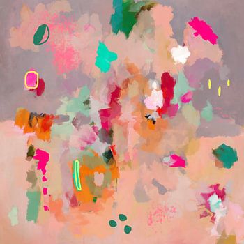 Abstrakt in Pastell- und Neonfarben