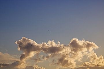 Bewolkte zonsondergang van Maarten Borsje