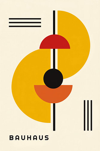 Geometric Bauhaus Artwork – Yellow