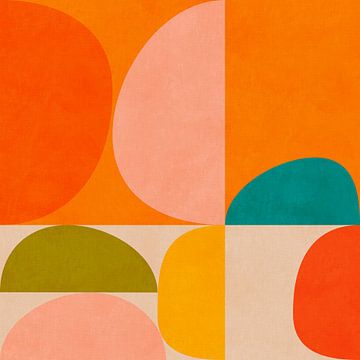 Bauhaus, ronde abstracte geometrische vormen serie, foto II van Ana Rut Bre