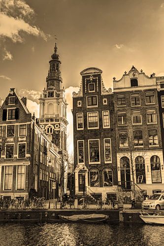 Zuiderkerk Amsterdam Nederland Sepia