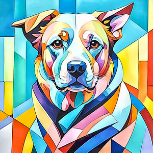 Hund in Pastell #1