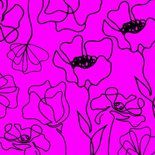 Scandinavische Bloemenmarkt Roze Glimmend