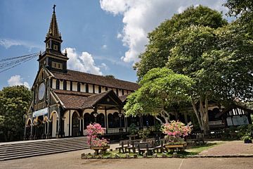 The wooden cathedral of Kon Tum by Frank Photos