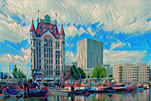 Moderne Malerei Weißes Haus Rotterdam