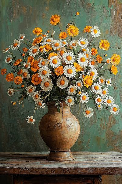 Petit bonheur en Orange et Blanc ii par Studio BB