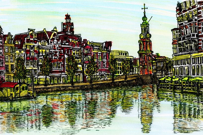 Munttoren aan de Amstel Amsterdam par Hendrik-Jan Kornelis