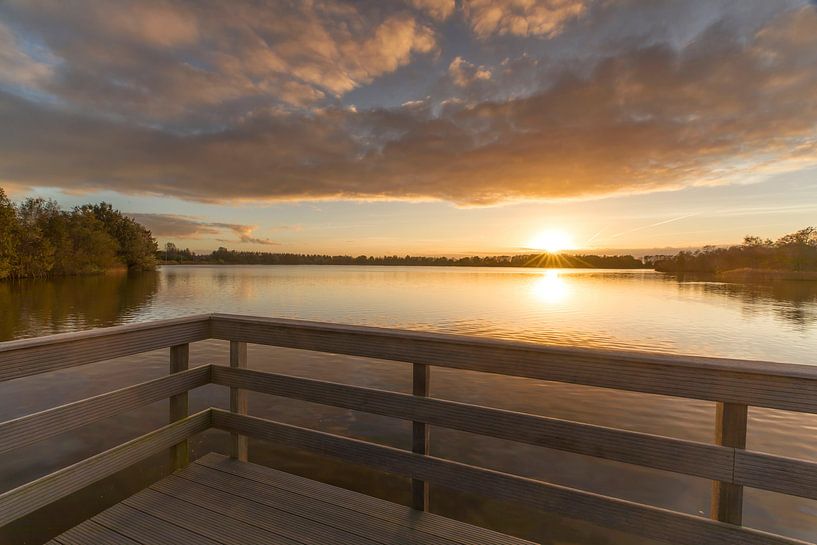 Jetty at sunset by Marcel Kerdijk