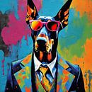 Pop Art Doberman 02.74 van Blikvanger Schilderijen thumbnail