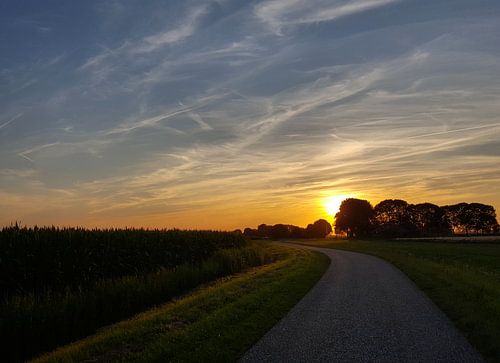 Sonnenuntergang auf dem Land