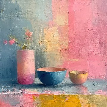 Japandi Pink | Pastel Zen van Kunst Kriebels