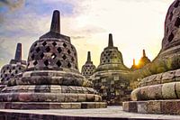 Stupas on the Borobudur