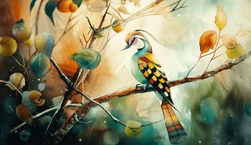 Veren van Verbeelding - Het Abstracte Paradijsvogelrijk van Karina Brouwer