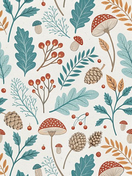 Motif de la forêt d'automne : Un motif fantaisiste inspiré de la nature par Artistic